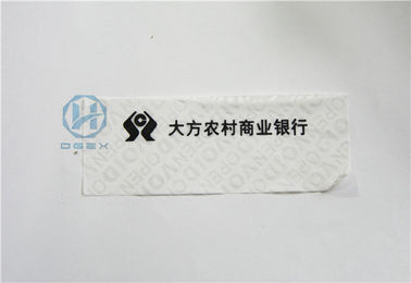 Adhesive Strong Glue Tamper Evident Security Labels , Warranty Security Sealing